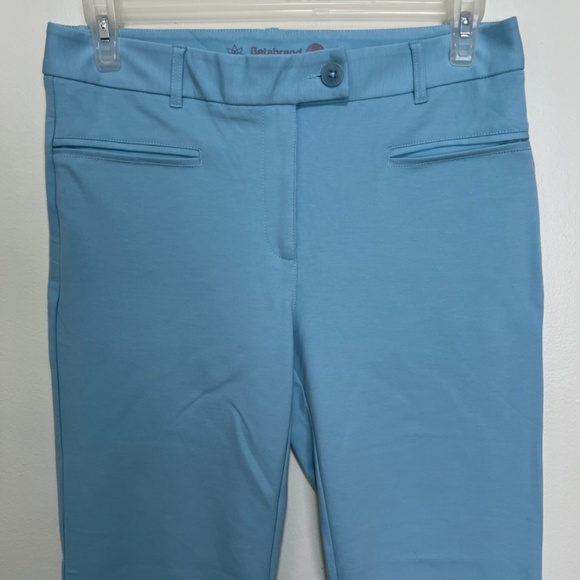 Betabrand Cropped Cuffed Pants Size L Petite in Sky Blue Color - Picture 3 of 9